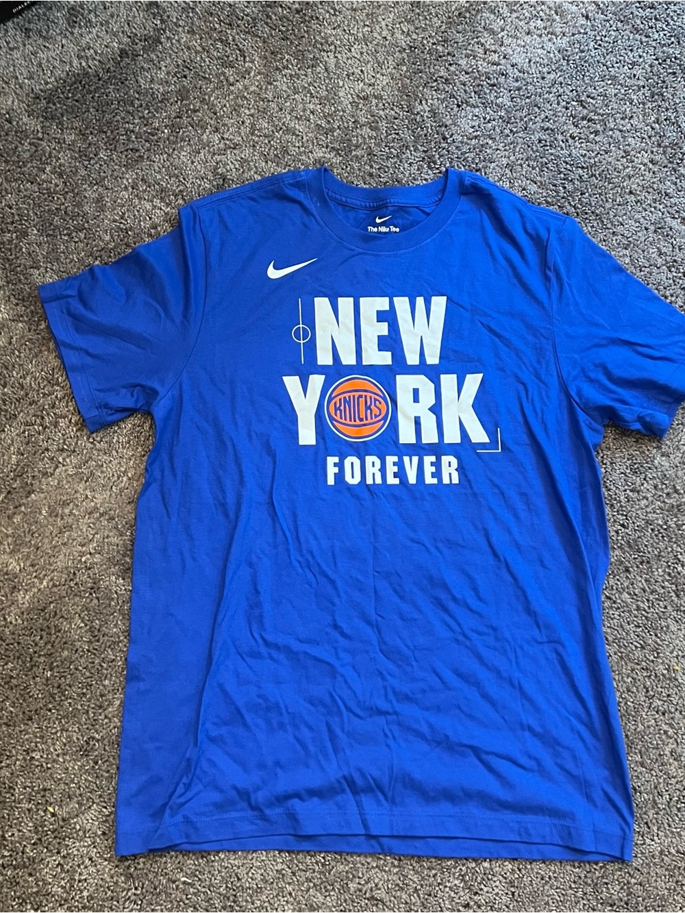 Nike Blue New York Forever Knicks Graphic Tee